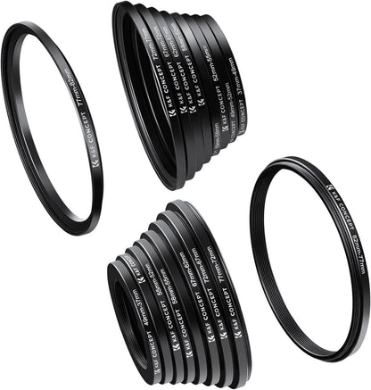 Filteradapter Set 18-teilig für Kamera Objektivringe