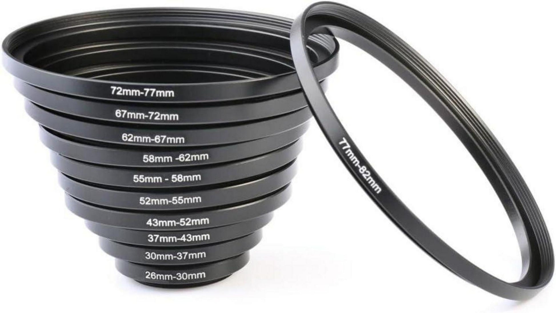 K&F Concept 11-teiliges Step Up Ring Set für DSLR Kamera