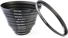 K&F Concept 11-teiliges Step Up Ring Set für DSLR Kamera