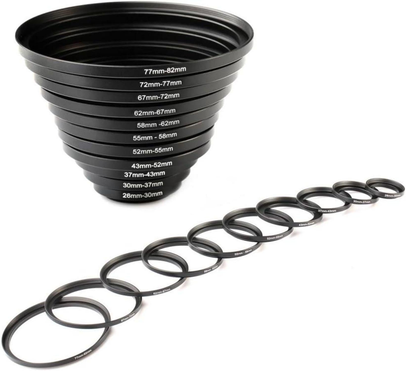 K&F Concept 11tlg. Step Up Ring Set für Canon Nikon Sony Sigma Tamron Kamera
