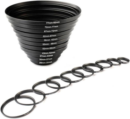 K&F Concept 11tlg. Step Up Ring Set für Canon Nikon Sony Sigma Tamron Kamera