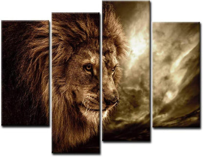 Löwe Leinwand Bilder Wandbilder Wohnzimmer Schlafzimmer modern