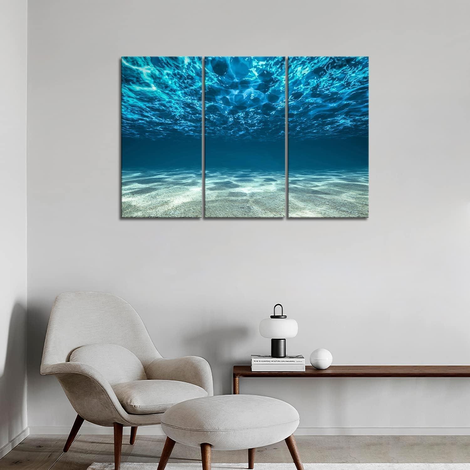 Meer Wandbilder Leinwand 3 Teilig Blau Wohnzimmer Deko Moderne