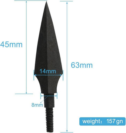 12er Pfeilspitzen Jagdspitzen Metall für Bogen Armbrust 157