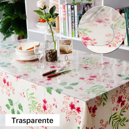 PVC Tischdecke Transparent Rechteck 85x180cm - Schutzfolie