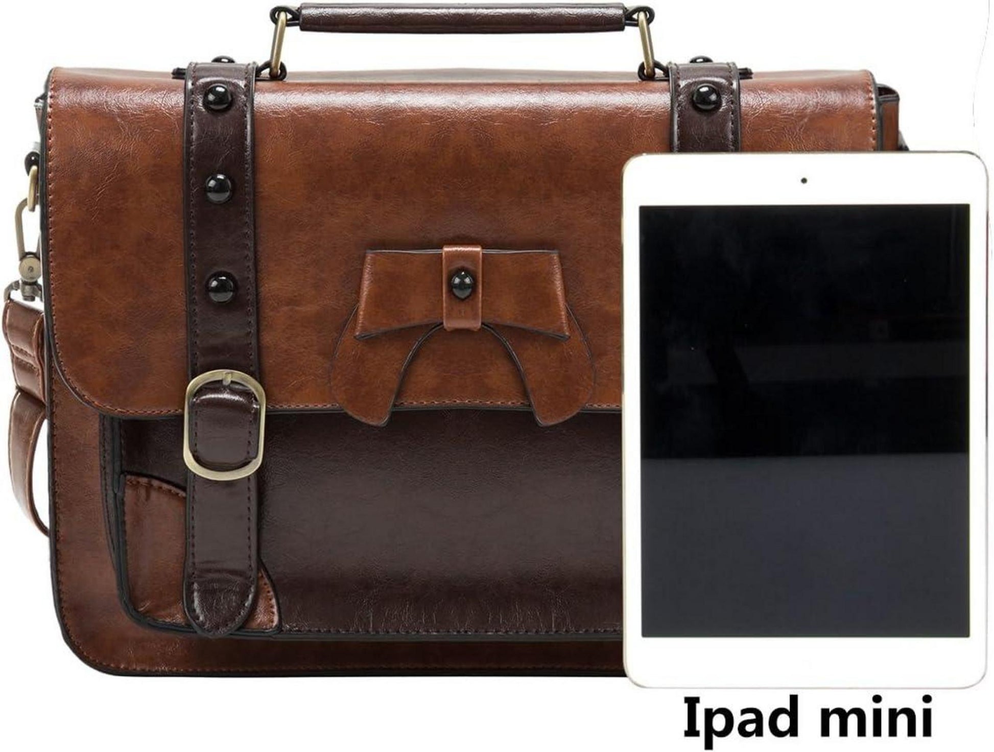 Umhängetasche Damen Vintage Schultertasche 32,5 x 25,4 x 8,9 cm Rot
