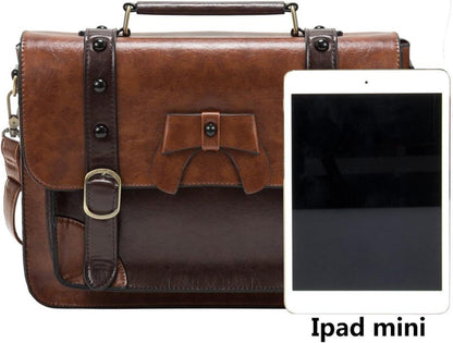 Umhängetasche Damen Vintage Schultertasche 32,5 x 25,4 x 8,9 cm Rot