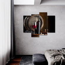 Moderne Wein Wandbilder Leinwand Set für Küche & Wohnzimmer