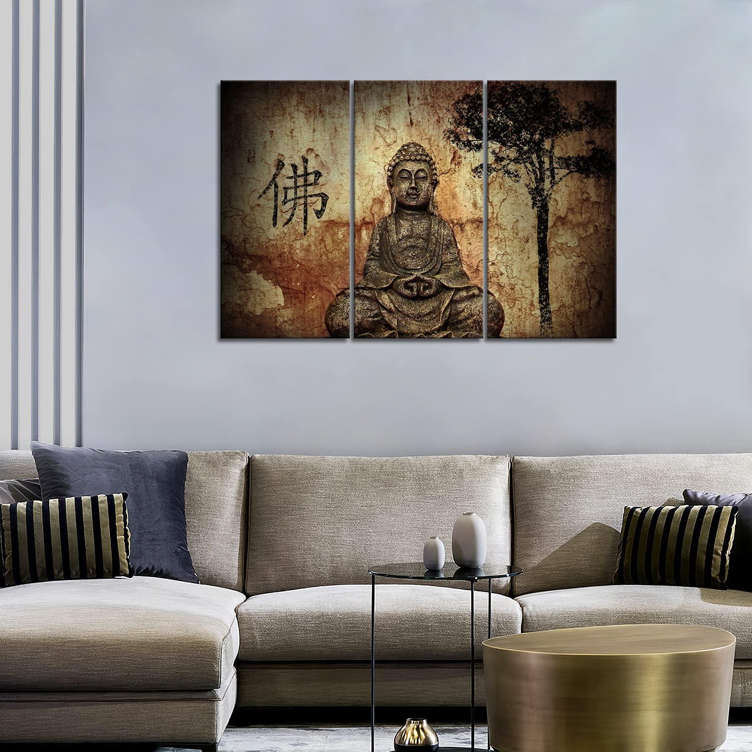 Buddha Leinwand Bilder 3 Teilig Wall Art Wohnzimmer Moderne