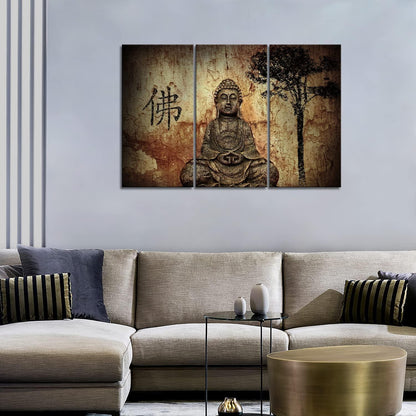 Buddha Leinwand Bilder 3 Teilig Wall Art Wohnzimmer Moderne