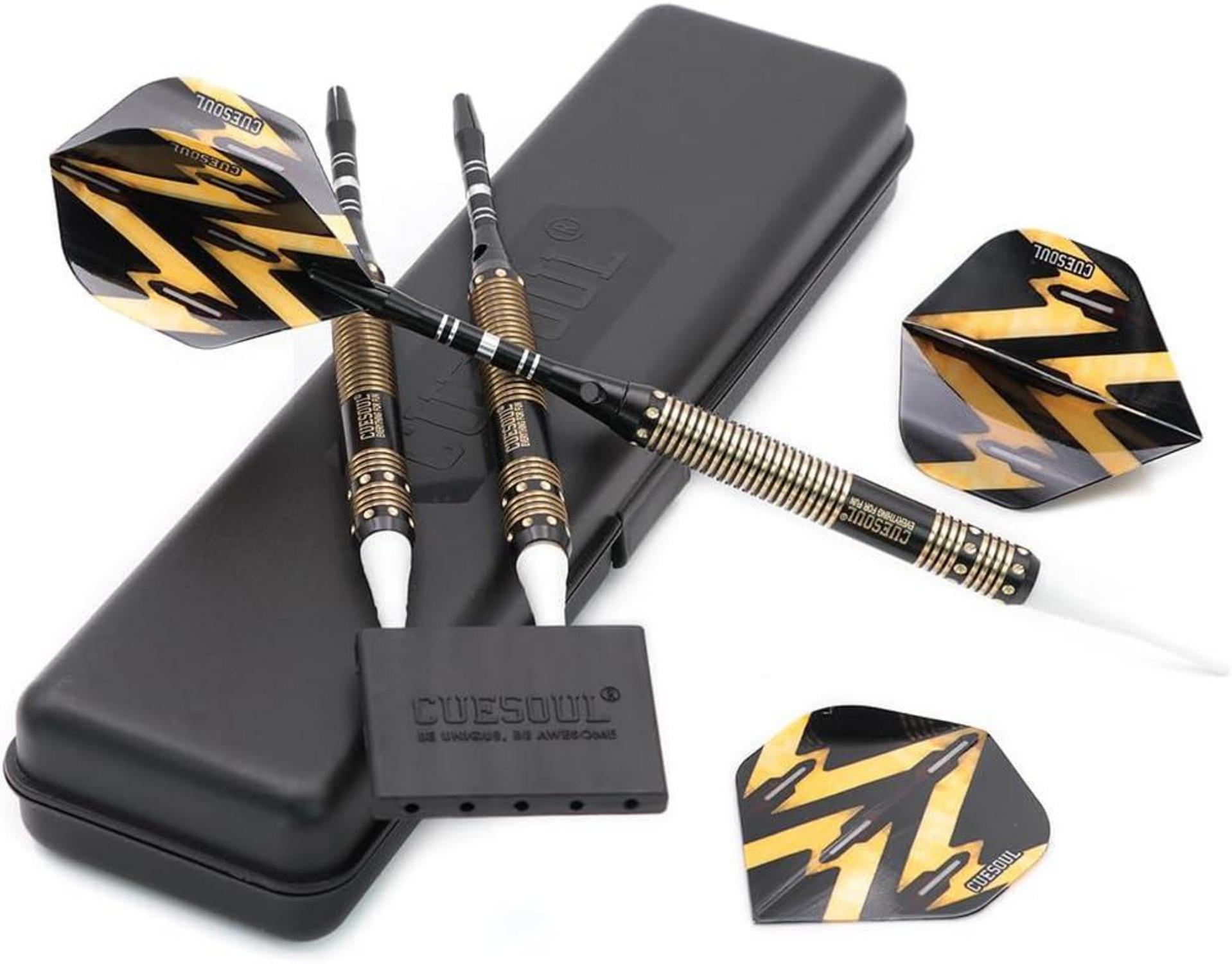 16 Gramm Soft Tip Darts Set inkl. Slim Case, 2 Satz Dart Wellen & 3
