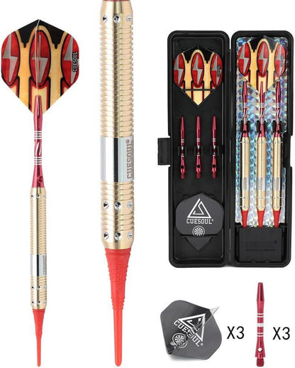 16g CUESOUL Soft Tip Darts Set Slim Case STBS080