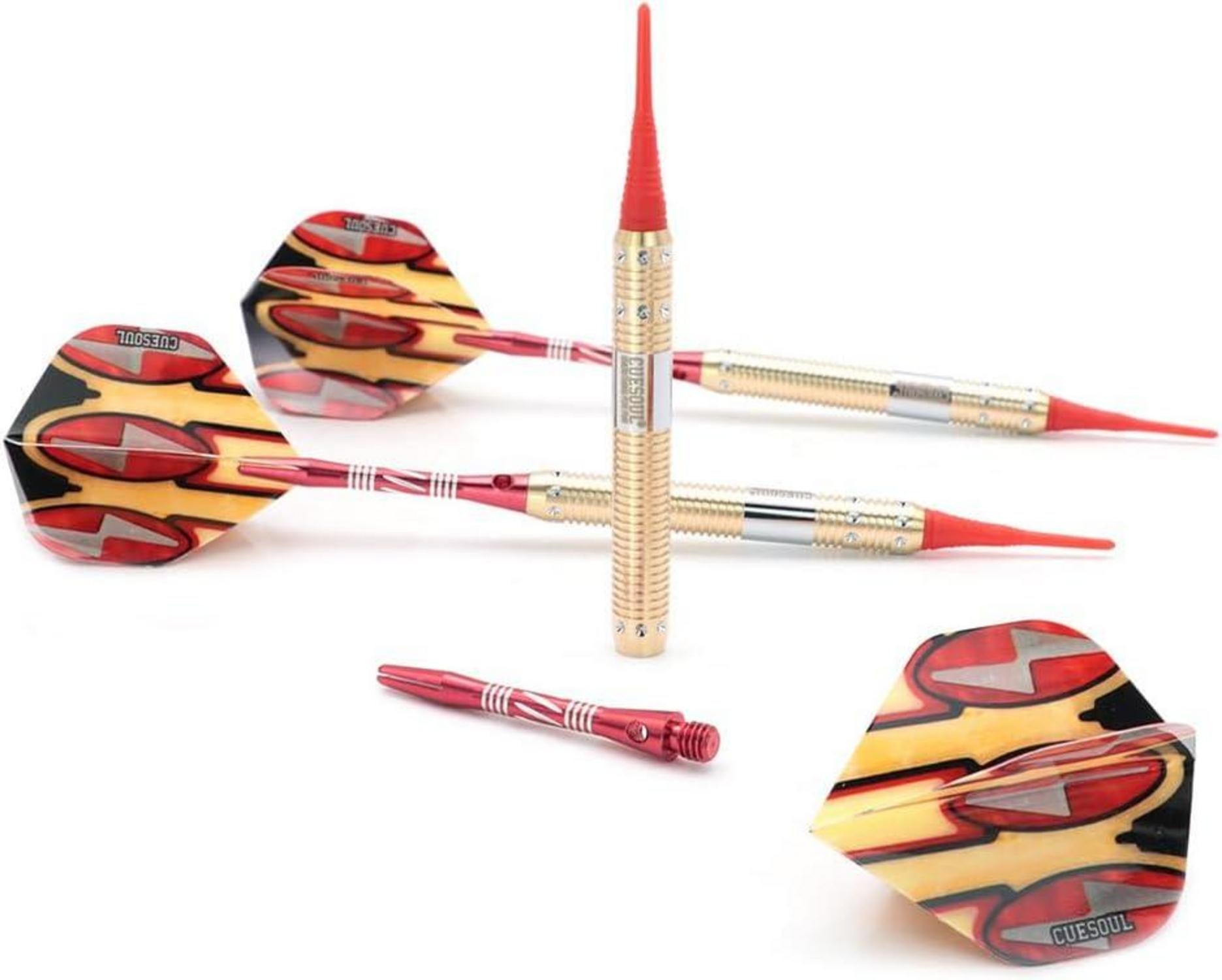 16 Gramm Soft Tip Darts Set mit Slim Case & Zubehör