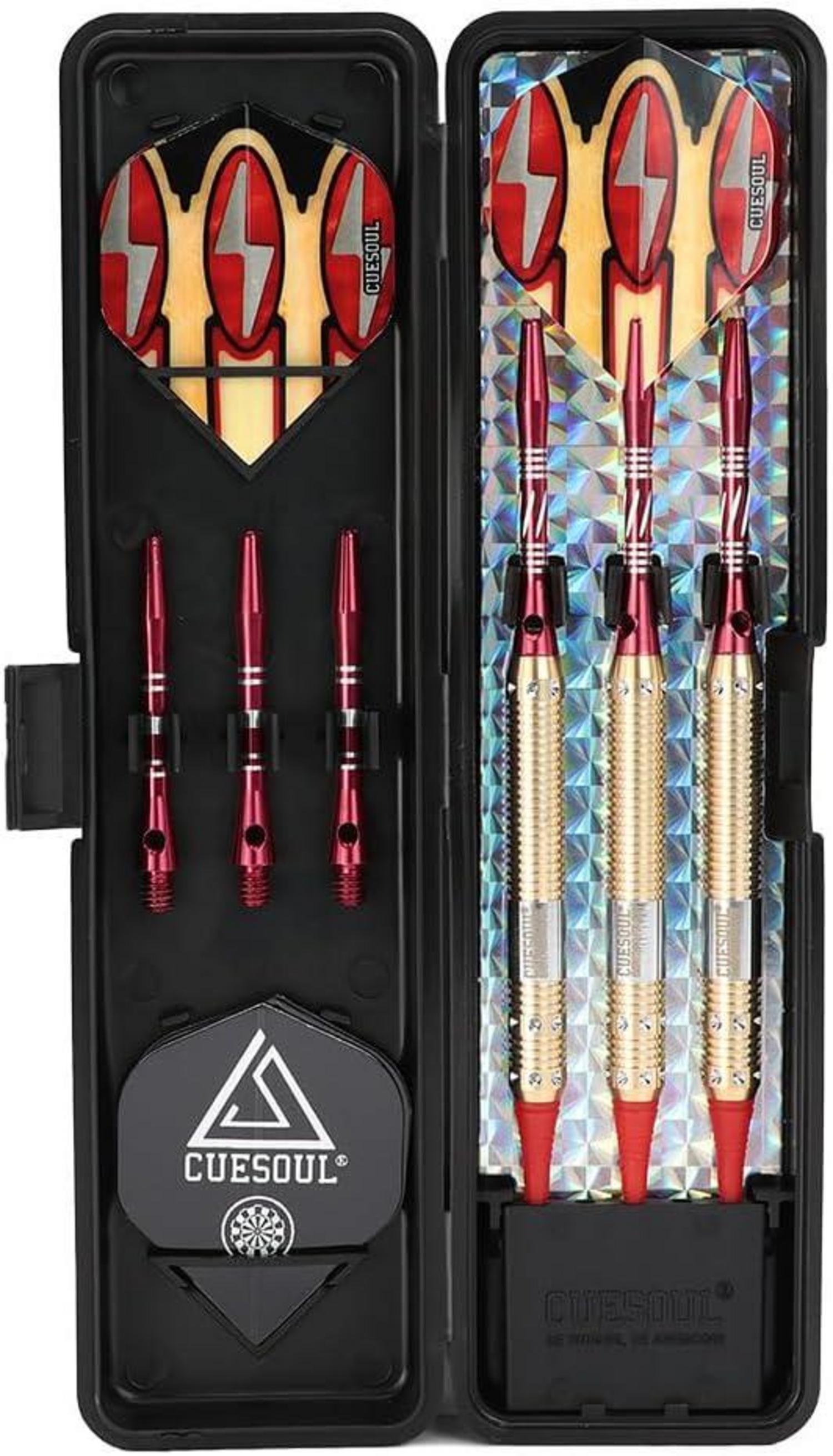 16 Gramm Soft Tip Darts Set mit Slim Case - inkl. Dart Wellen & Flüge