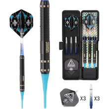 Darts 16 Gramm Soft Tip Set mit Slim Case & 4 Dart Wellen