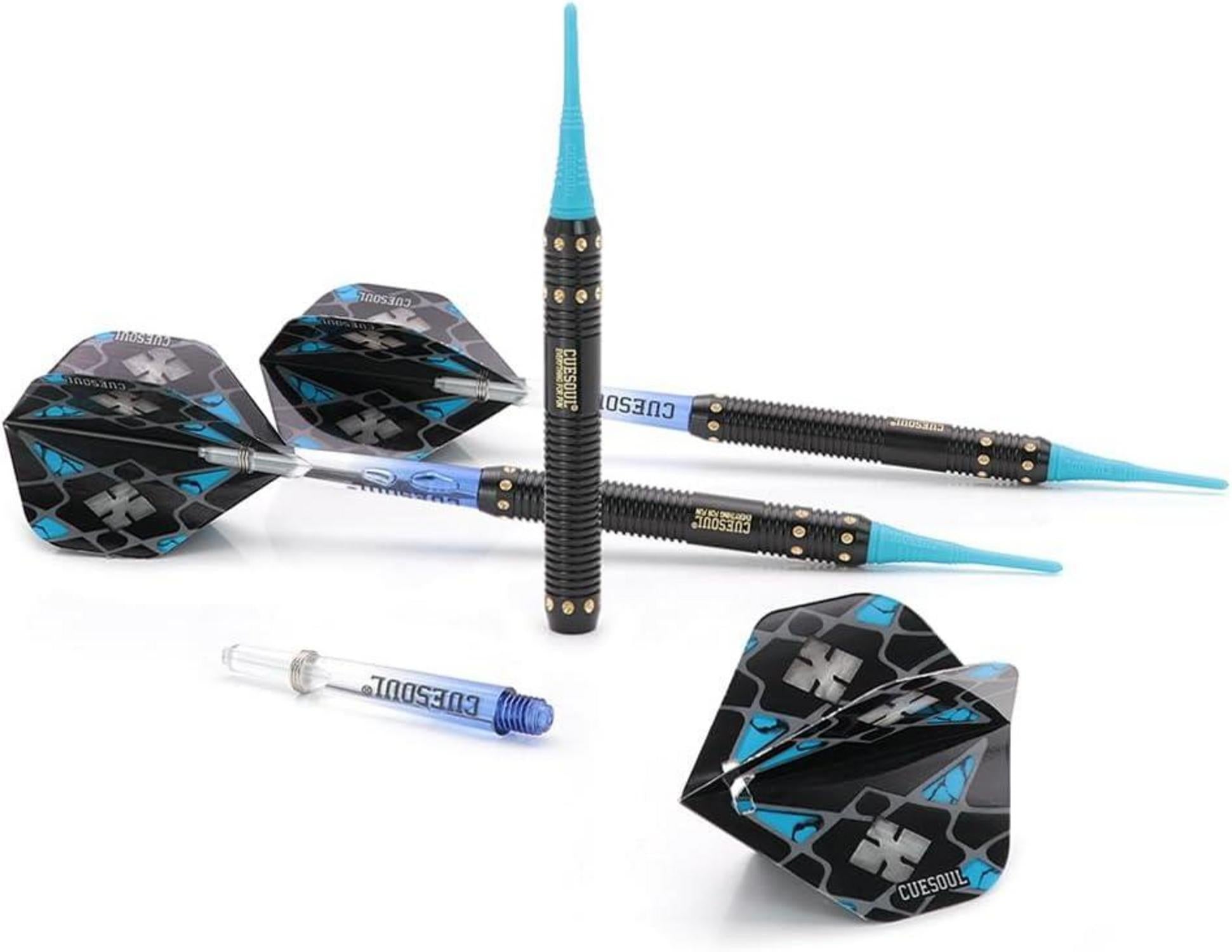 16 Gramm Soft Tip Darts Set mit Slim Case & Zubehör
