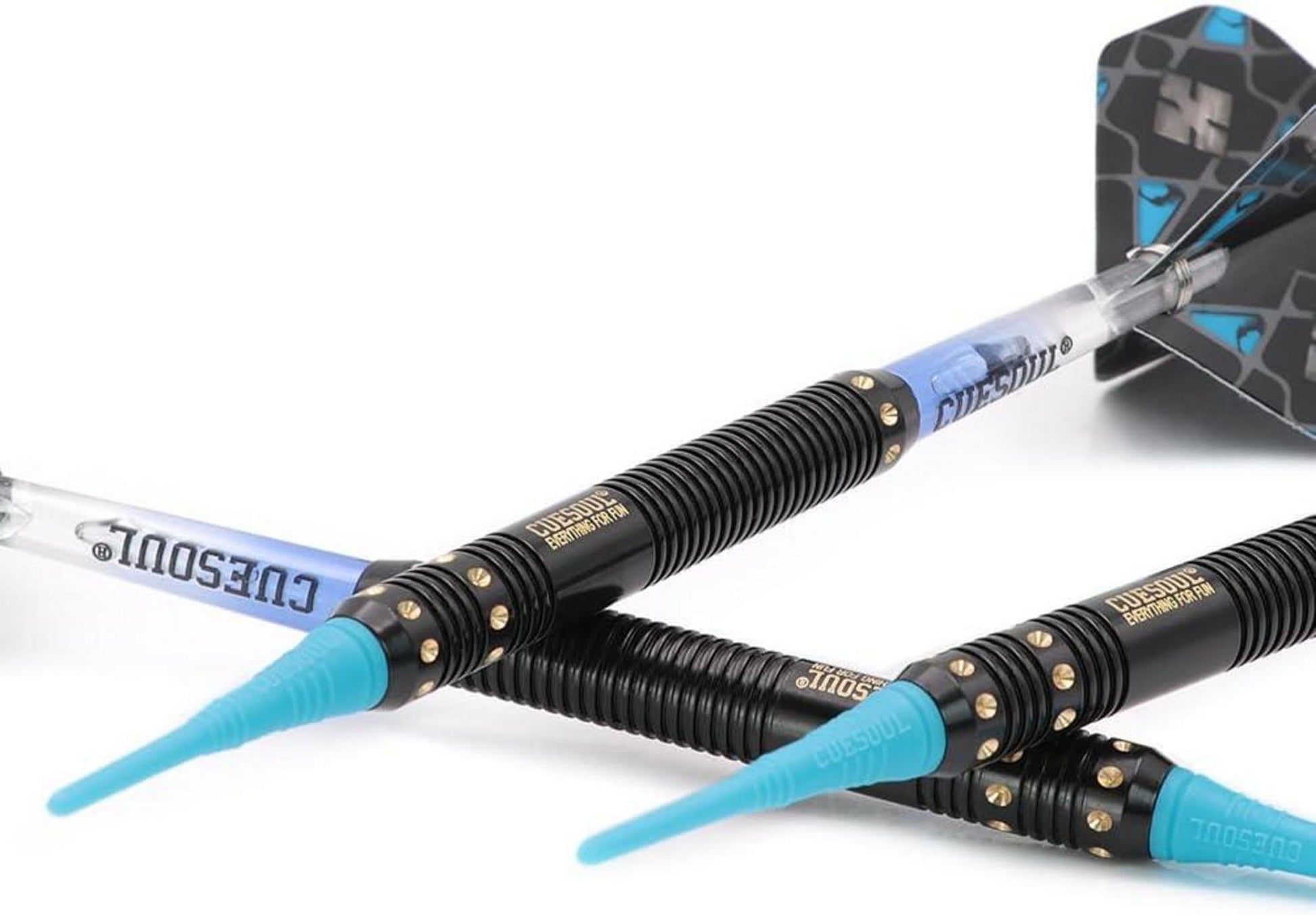 CUESOUL 16g Soft Tip Darts Barrel Set STBS074 Slim Case & Zubehör