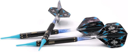 16 Gramm Soft Tip Darts mit Slim Case und 2 Satz Dart Wellen