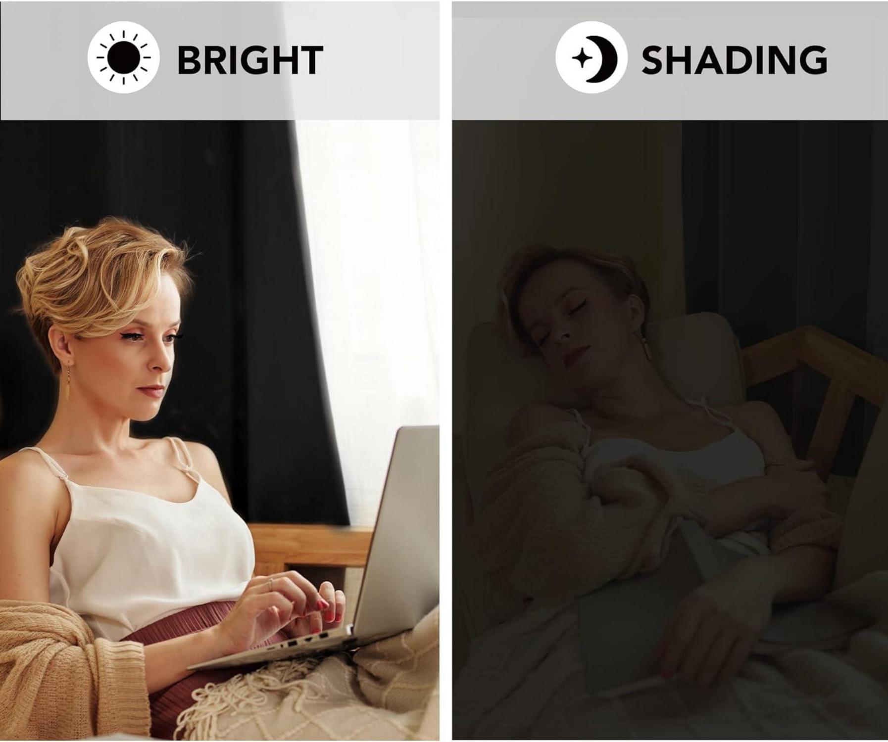 Vorhänge Blickdicht Verdunkelung Thermogardine 229x168 cm Schwarz 2er