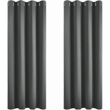Blickdichte Verdunkelungsvorhänge Dunkelgrau 2er Set 229x168 cm