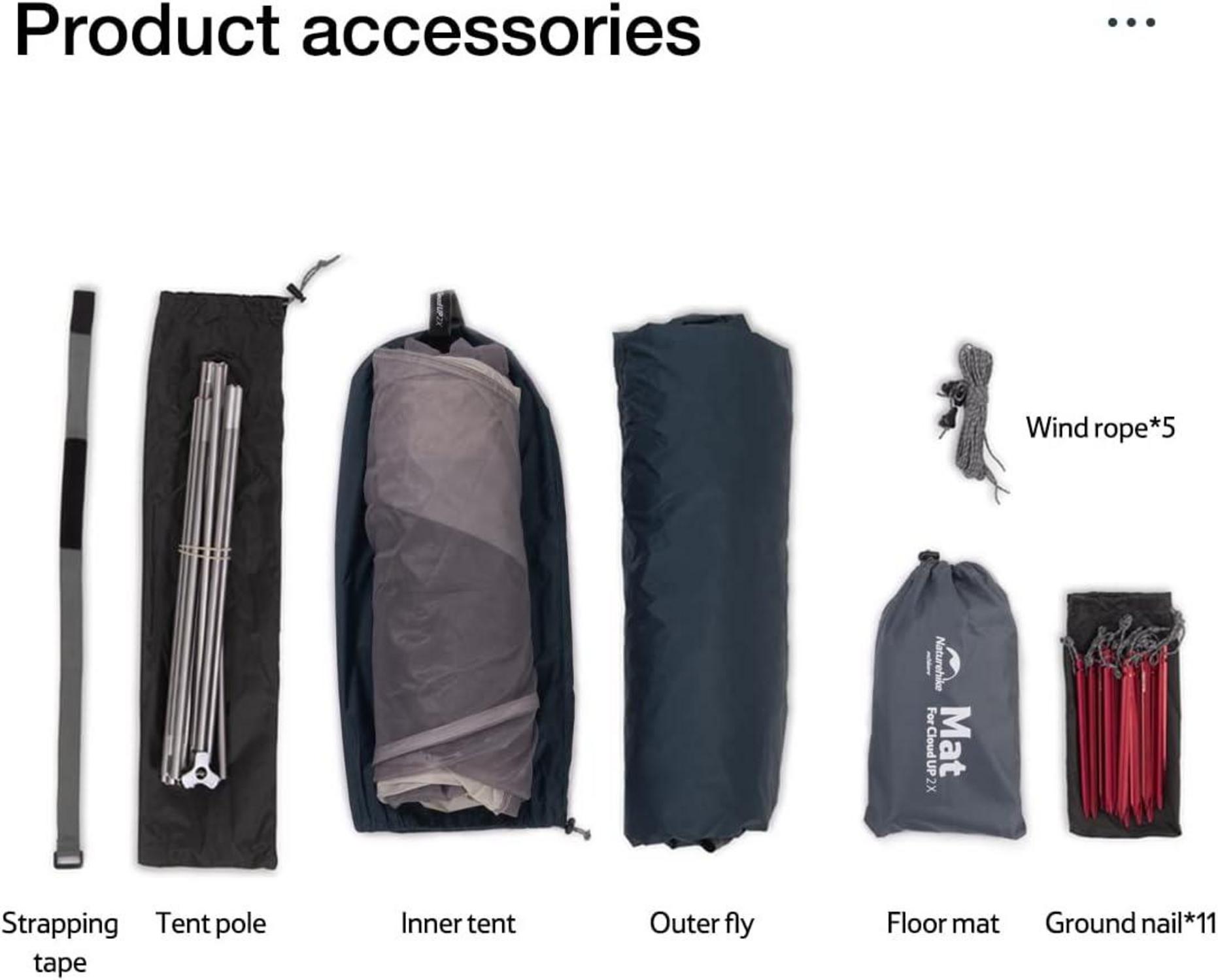 Ultraleichtes Naturehike Cloud up 2 Campingzelt 2 Personen 3-4 Saison