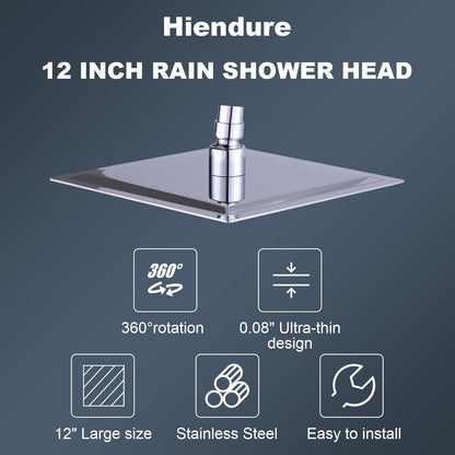 XXL Edelstahl Regendusche 30cm mit Anti-Kalk-Düsen