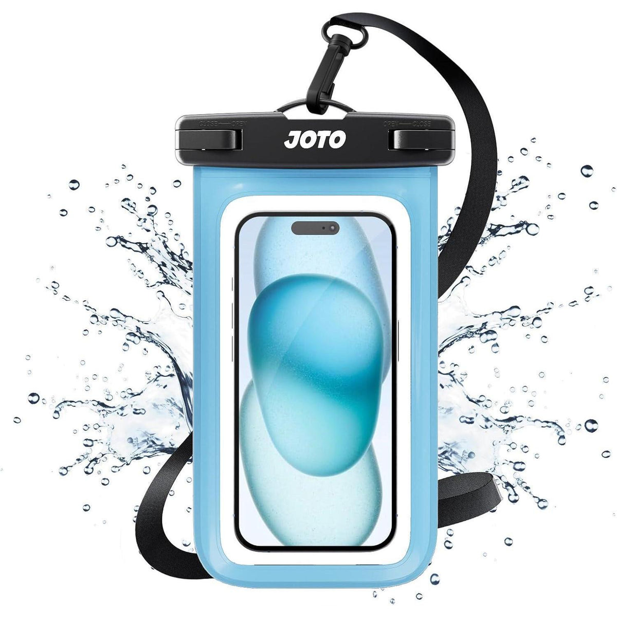 Wasserdichte Handyhülle für Smartphones bis 7 Zoll, Blau