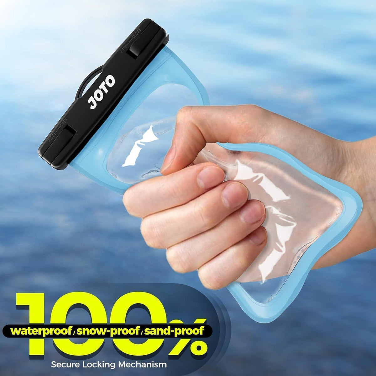 Wasserdichte Handyhülle für Smartphones bis 7 Zoll, Blau