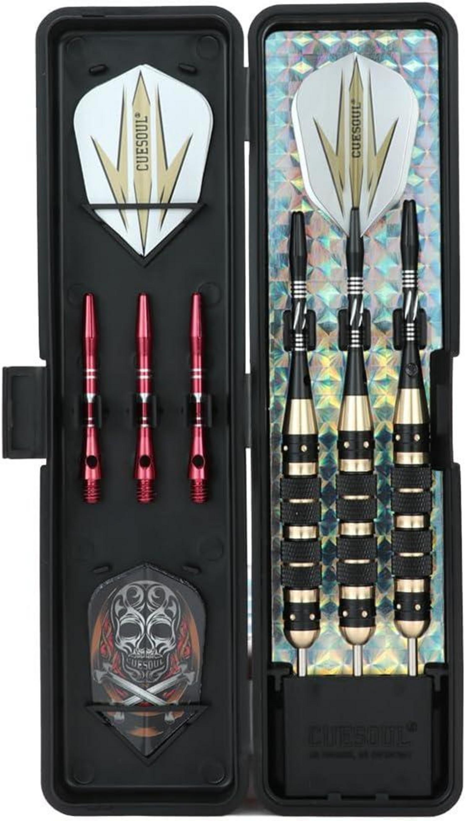 Steel Dartpfeile 20/23/26g Schwarz Beschichtet - Messing Fässer