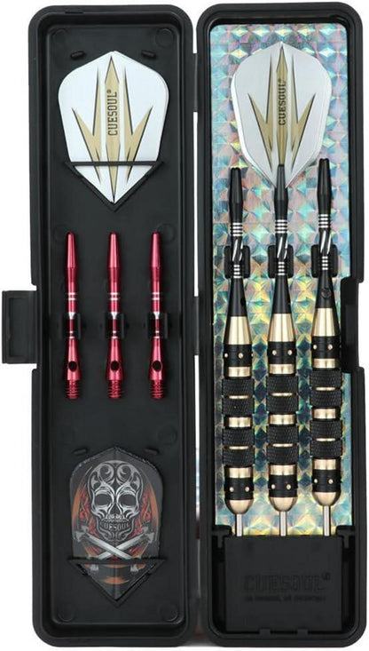 Steel Dartpfeile 20/23/26g Schwarz Beschichtet - Messing Fässer