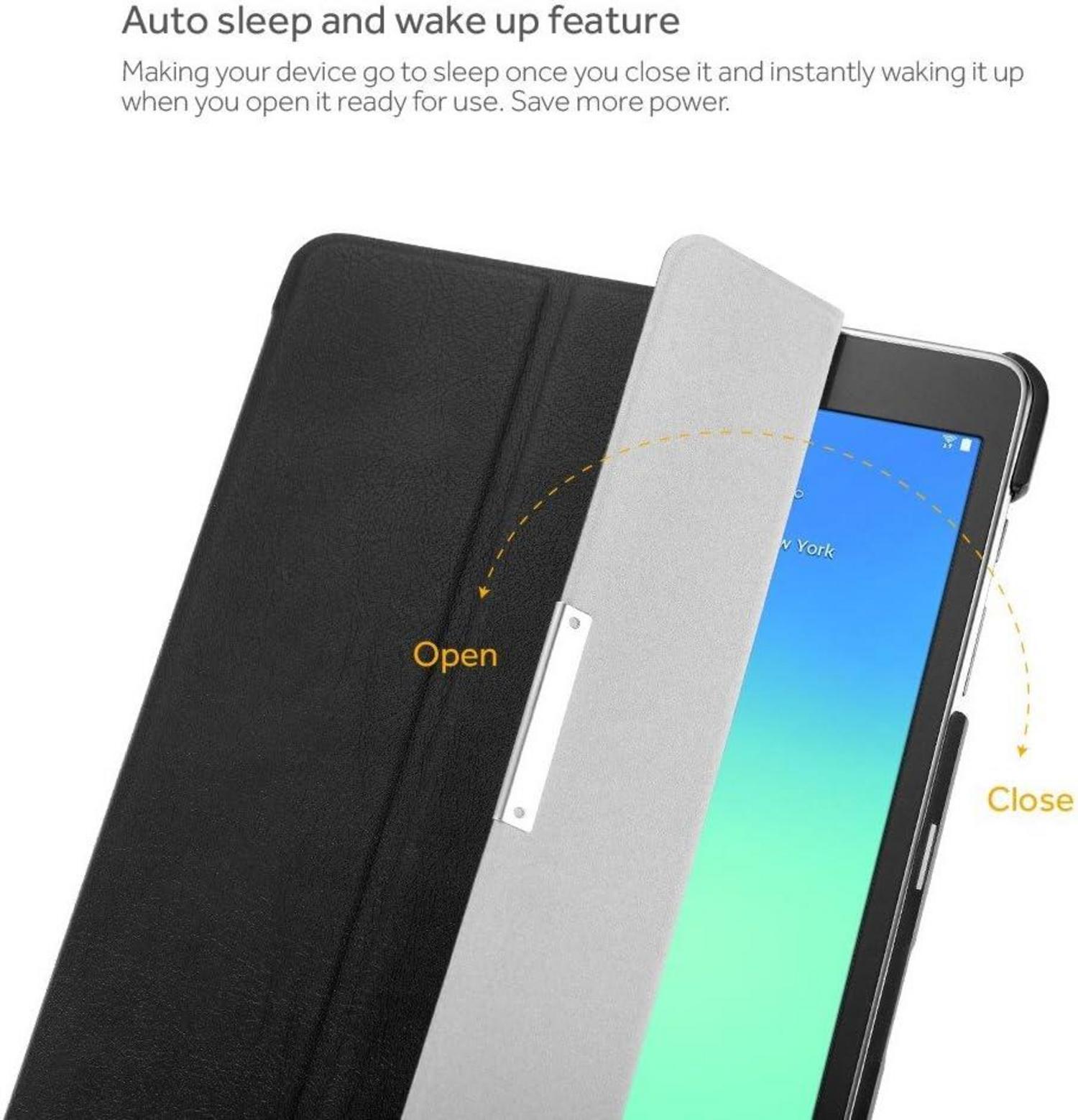 Ultra Slim PU Leder Hülle Samsung Galaxy Tab A 9.7 Schwarz
