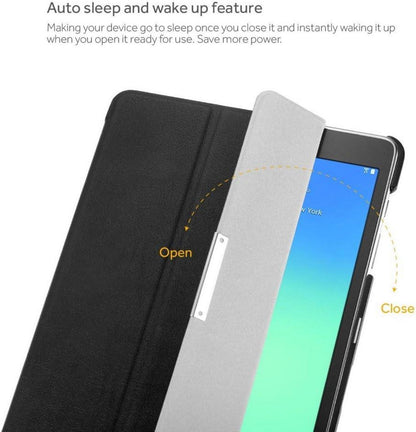 Ultra Slim PU Leder Hülle Samsung Galaxy Tab A 9.7 Schwarz