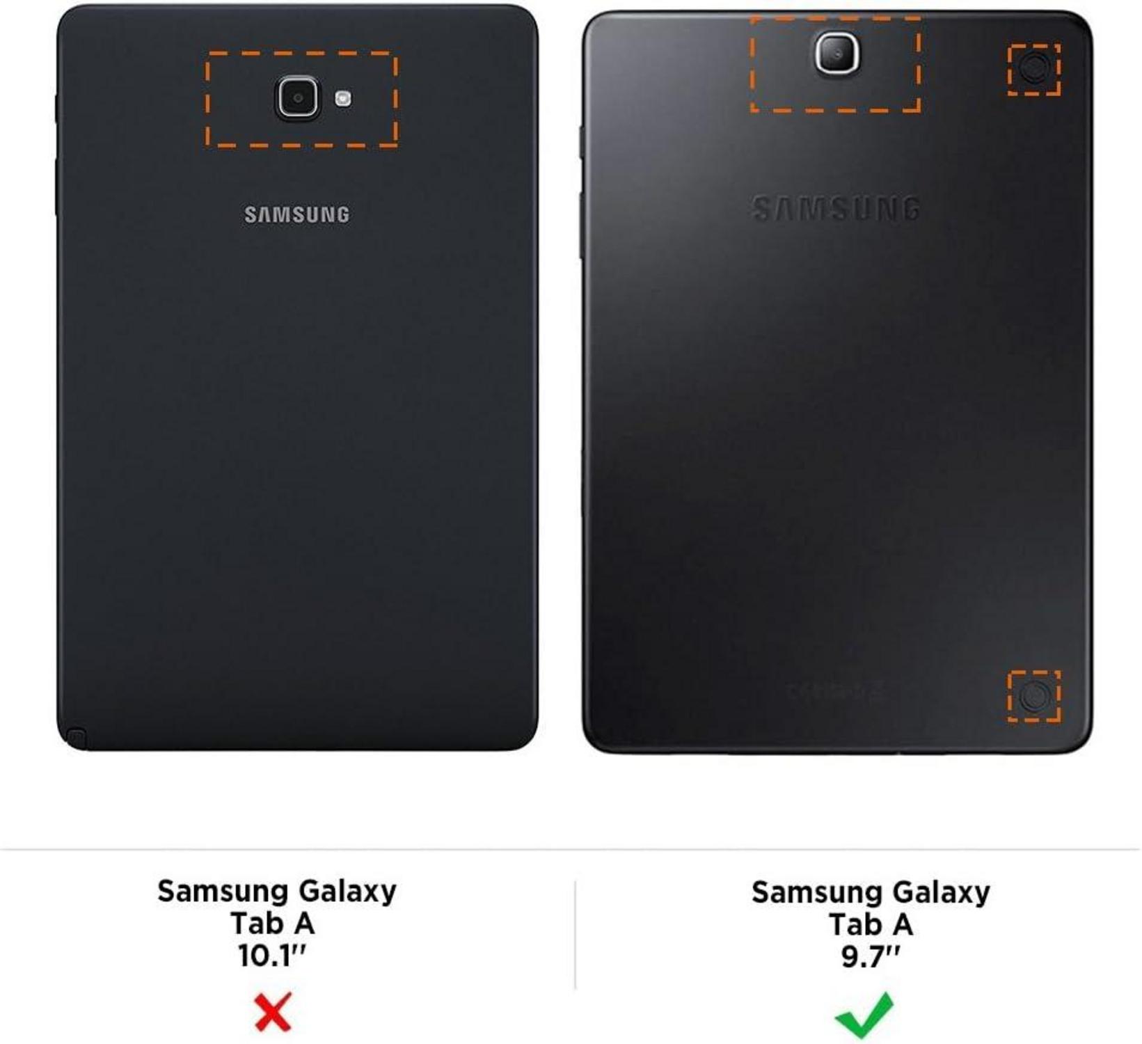 Schwarze Ultra Slim Hülle für Samsung Galaxy Tab A 9.7 - Standfunktion & Schlaf