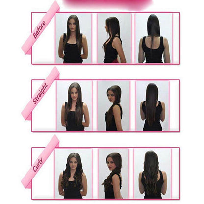 Clip In Haarverlängerung Glatt, Aschblond Mix, 58cm