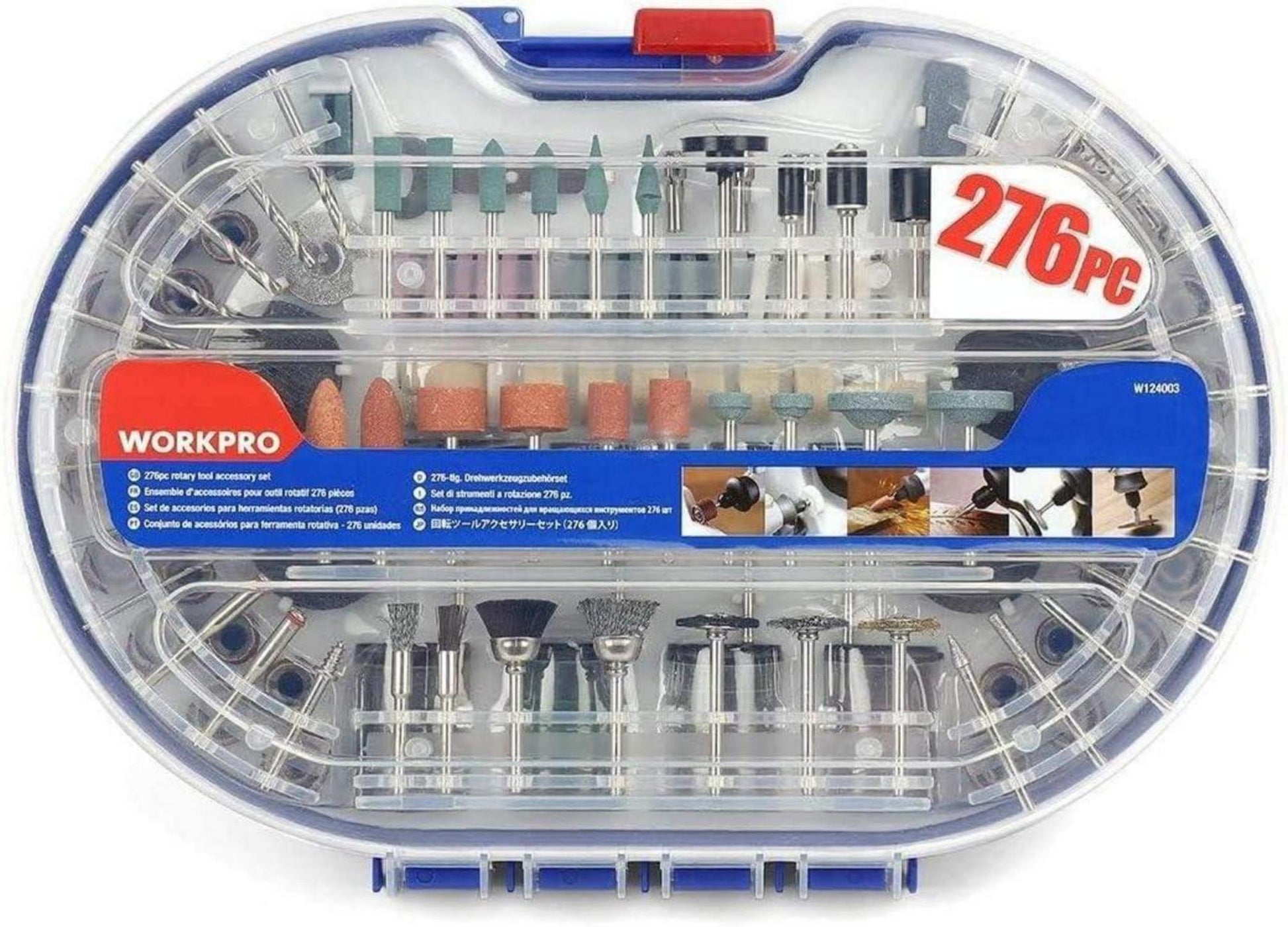 WORKPRO Multifunktionswerkzeug Zubehör Set 276 tlg. für Schneiden, Schleifen, Polieren