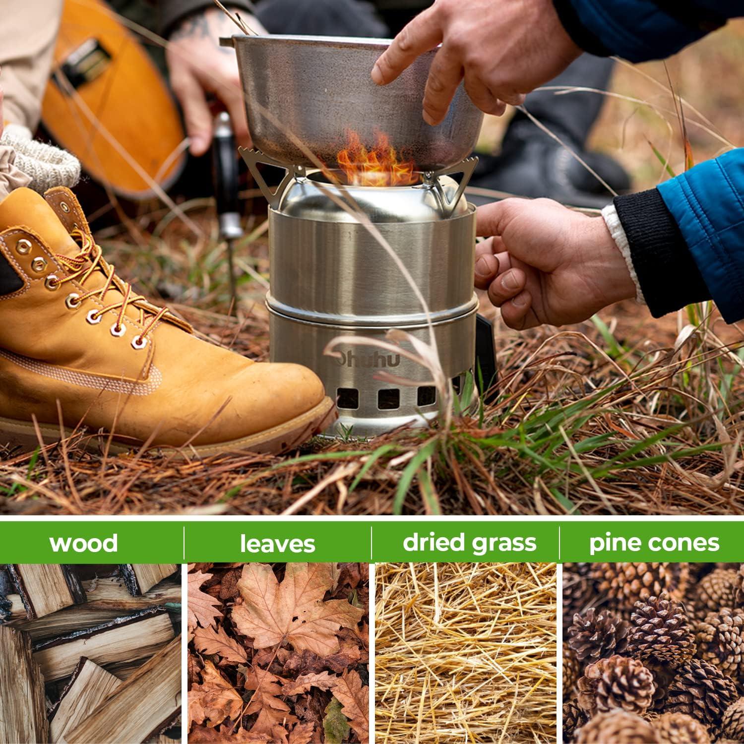 Hobo Kocher Camping Outdoor Ofen Edelstahl Tragetasche BBQ Picknick Wandern