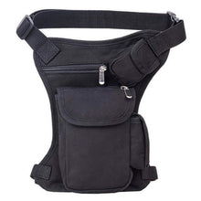 Motorrad Beintasche Canvas Reitertasche Hüfttasche Schwarz