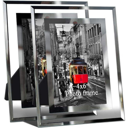 Bilderrahmen 10x15 cm 2er Set Glas Hochzeit Geschenk Friends