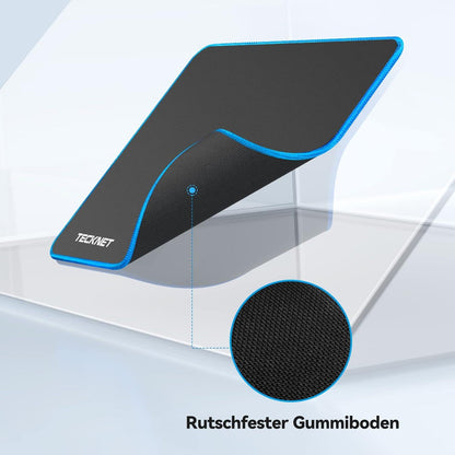 Gaming Mousepad Wasserdicht Rutschfester Gummi PC Büro Blau