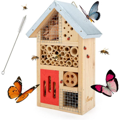 Niteangel Insektenhotel Naturholz Garten Marienkäfer