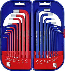 Innensechskantschlüssel Set 18 tlg. metrisch 1,5-10 mm & Zoll 1/16-3/8