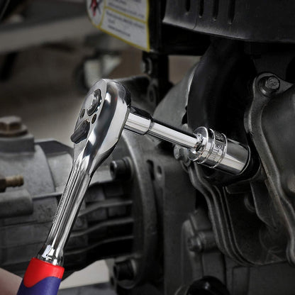 WORKPRO 14tlg Steckschlüsselsatz 4-13mm Cr-V Halter Verlängerung Umschaltknarre