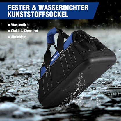 WORKPRO Werkzeugtasche Elektriker 40CM Wasserdicht 600D Polyester Schwarz Blau