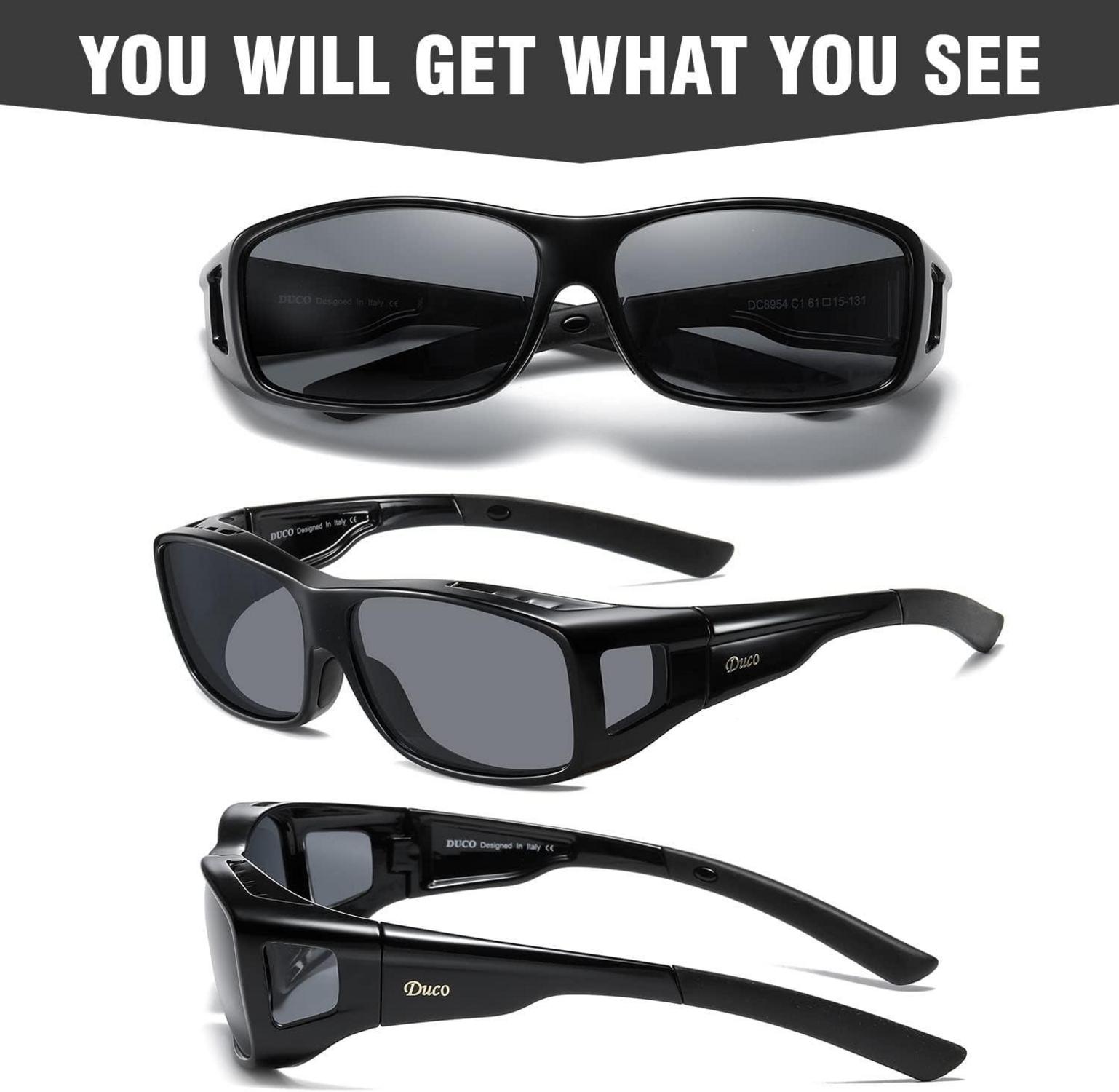 Polarisierte Überbrille für Brillenträger - Schwarz/Grau