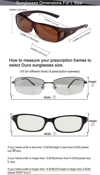 Polarisierte Sonnenbrille mit UV400-Schutz und Überbrille