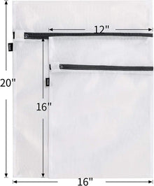Mesh Wäschesäcke Waschbeutel Laundry Bag 6er Set - Weiß 3L