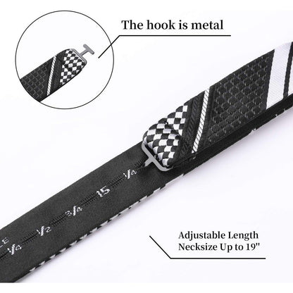 Herren Floral Jacquard Fliege Einstecktuch Set Blau Hochzeit