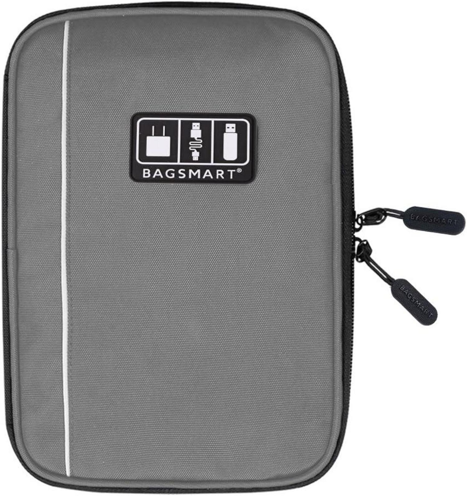 Elektronische Tasche für Reise, Handy, Ladekabel, Powerbank - Grau