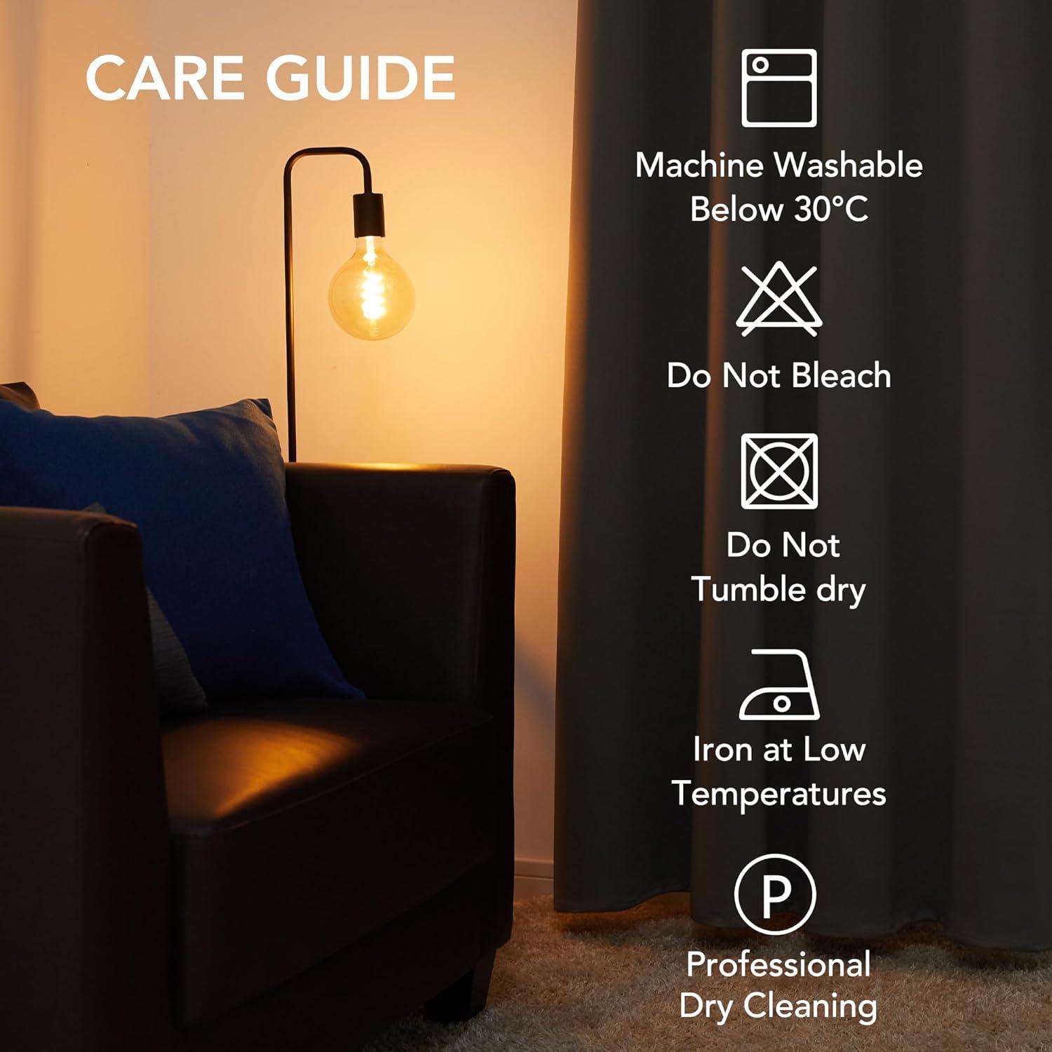 Blickdichte Vorhänge Schlafzimmer Ösen Thermo Verdunkelung 175x140 cm