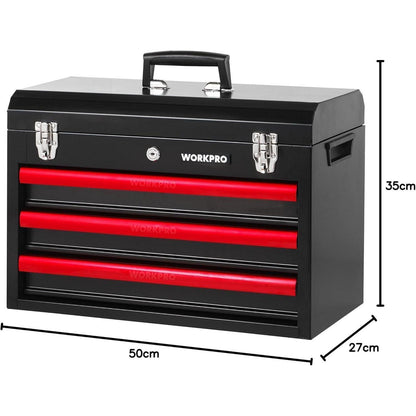 WORKPRO Werkzeugkoffer 408tlg. mit Metall Schubladen - Heavy